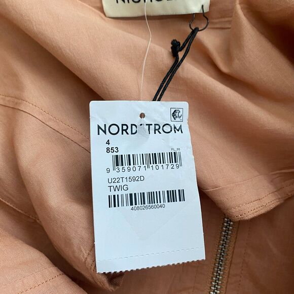 Nicholas Darby Chic Corset Style Crop Top Size 4 Twig Khaki 100% Linen NWT - Picture 7 of 8